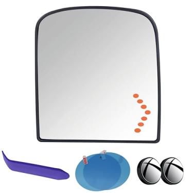 Imagem de EAP Vidro retrovisor lateral do passageiro compatível com Chevrolet Silverado 1500 2006-2018, Silverado 2500 3500 2006-2019, GMC Sierra 1500 2006-2018, Sierra 2500 3500 2006-2019, aquecido, sinal