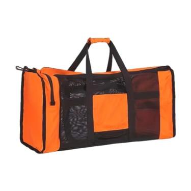 Imagem de rockible Bolsa de mergulho de malha, bolsa de mão para equipamento de mergulho, de praia para caiaque, natação e mergulho, Laranja