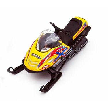 Imagem de KiNSFUN Die Cast Metal Snowmobile Model, 5 Inch, Yellow and Black