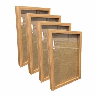 Imagem de KIAGA, Kit 4 Molduras Caixa Alta Revestida com Vidro para Quadros Quilling e Scrapbook - 10x15cm - 1,5x3 Cor:MÁLAGA;Tamanho:10X