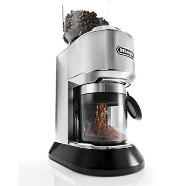 Imagem de De'Longhi Dedica Conical Burr Grinder with Portafilter Attachment, 6.9 x 11.2 x 18.1 inches, Silver