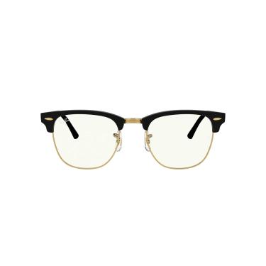 Imagem de Óculos de Sol Ray-Ban Clubmaster 0RB3016 901/BF Tam 51 / Preto - Lentes Azul Claro