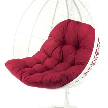 Imagem de Almofada De Cadeira Suspensa De 120 * 80 Cm - Almofada De Assento à Prova D'água E Resistente A Uv Para Balanço De Suspensão De Vime Pe, Wine Red