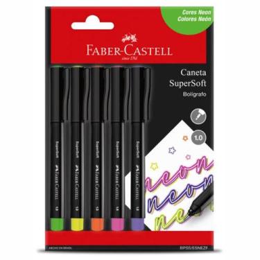 Imagem de Caneta SuperSoft Pen 1.0 Ponta Media Faber Castell Cor Neon - Faber-Ca