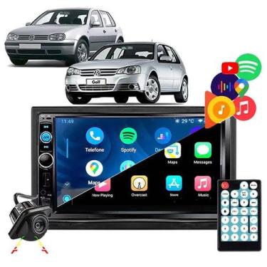 Imagem de Central Multimídia Universal + Moldura + Câmera Ré P/ Carros - E-TECH