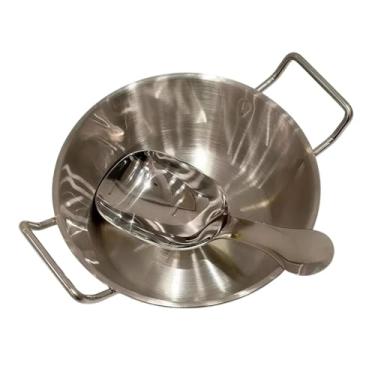 Imagem de Fxzqgnh Tigela de aço Inoxidável com Colher, Prato de Lanche, Prato de Molho Tradicional Coreano, Utensílios de Cozinha para Casa, Macarrão, Sorvete, Frutas
