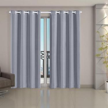 Imagem de Cortina Blackout 2,70M X 2,30M Blecaute Porta Balcão Gelo - Mercado Bo