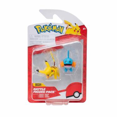 Imagem de 2 Bonecos De Batalha Pikachu + Mudkip - Pokémon