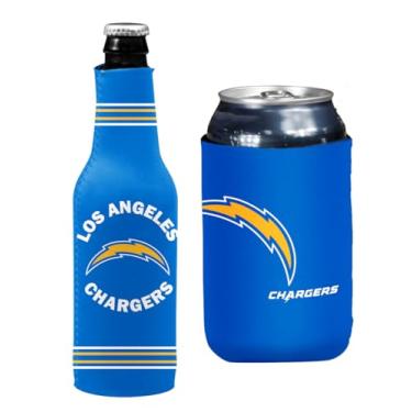 Imagem de Kolder Suporte Para Latas E Garrafas De Futebol, Isolador Térmico Bebidas (Logotipo Los Angeles Powder Blue (Chargers))