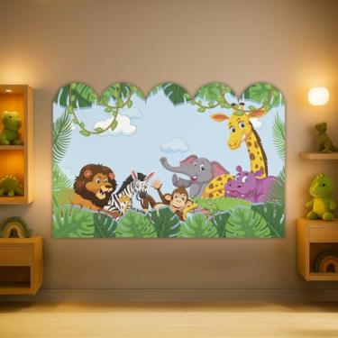 Imagem de Cabeceira de Cama Decorativa Infantil para Quarto de Meninos - Tema Safari (CabCerq-0053)