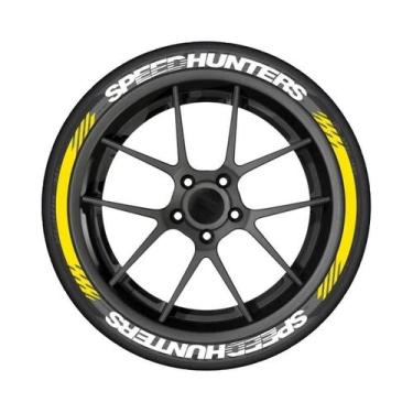Imagem de Adesivos De Letras Para Pneus De Carro 3D Speedhunters 2pcs Impermeáve