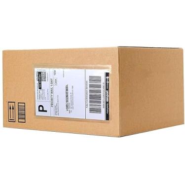 Imagem de SJPACK Envelopes de lista de embalagem de 15 x 23 cm, 500 pacotes de etiquetas autoadesivas transparentes