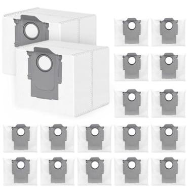 Imagem de Pacote com 18 sacos de pó Q5 para Roborock Q7/M5+/Max+, Q10 S5+/X5+, S8 Pro Ultra, S8+, Q8 Max+, Q5+/Max+/Pro+, S7 Max Ultra/MaxV Ultra/Pro Ultra, Q7+ Bolsa descartável de grande capacidade a vácuo