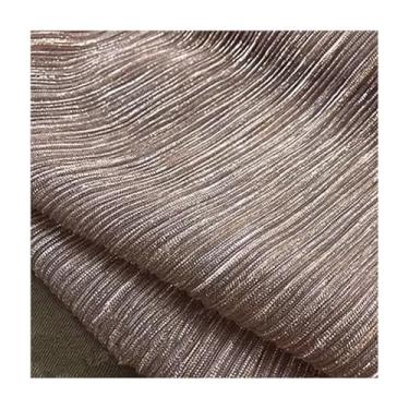 Imagem de 1 Peça De Tecido De Malha Plissada Brilhante Com Gradiente De Céu Estrelado - Malha Mista Para Acessório De Costura De Saia De Festa Faça Você Mesmo, Tamanho 50/100/200x150cm, 9 Cores(ChampagneGold,200X150cm)