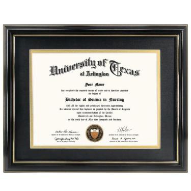 Imagem de Diploma Frame Graduation Mall, 21 x 29,7 cm, preto sobre dourado - Gra