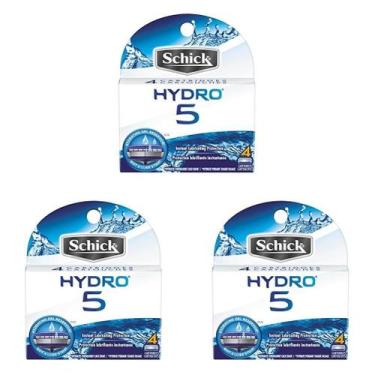 Imagem de Razor Refills Schick Hydro 5 Sense Hydrate para homens, pacote 4x3