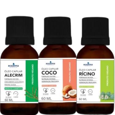 Imagem de Óleo De Rícino Coco E Alecrim Terapia Capilar 60ml Cada - Premium