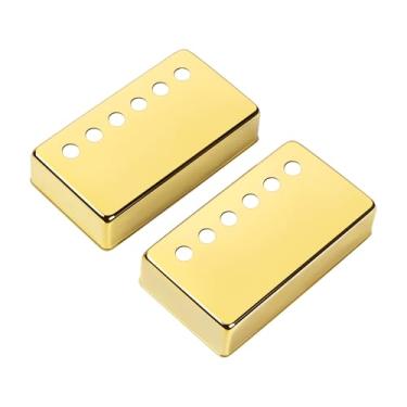 Imagem de Banworks Capas de captador de guitarra de latão imperial de 49,2 mm (1-15/40.6 cm) Capas de captador de violão/ponte para captador de guitarra elétrica Humbucker Pickup Gibson Les Paul pacote com 2 JT