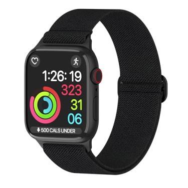 Imagem de Pulseiras de nylon unissex para Apple Watch 1/2/3/4/5/6/7/8/9/SE/Ultra 2 para 38 mm/40 mm/41 mm/42 mm/44 mm/45 mm/49 mm - Pacote variado 1-8 (pacote A - tamanho 44 mm)