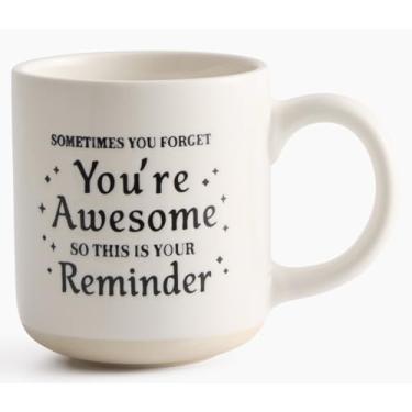 Imagem de Caneca de café You're Awesome de 400 ml, caneca de cerâmica creme, presente para mulheres, homens, melhor amigo, colega de trabalho, presente de agradecimento e agradecimento, pode ir ao micro-ondas e