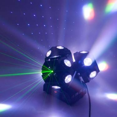 Imagem de Moving Head DJ Light YANGHOPES 18LEDs Rotating Beam RGBW