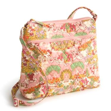 Imagem de Vera Bradley Disney Bolsa tiracolo hipster de algodão premium original, Mickey's Promenade