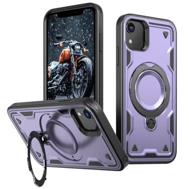 Imagem de SORAKA Capa para iPhone XR com suporte,compatível com MagSafe,Capa iPhone XR com chapa de ferro Capa resistente que absorve choques Proteção contra quedas de nível militar