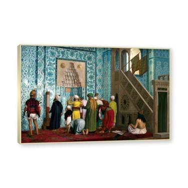 Imagem de Moldura de champanhe. Pinturas a óleo famosas, (sem título 21) de Jean Leon Gerome, reprodução impressa em tela, arte de cenário para decoração de sala de estar. 40 x 60 cm - 15,8 x 23,7 pol