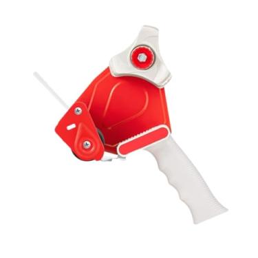 Imagem de oshhni Dispensador de fita adesiva para embalagens, dispensador de fita adesiva de 2 polegadas de largura, cortador de selagem portátil prático, para caixas, Vermelho
