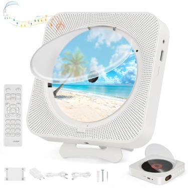 Imagem de 110-220V CD Player Portatil com Bluetooth, Toca CD Portatil com Temporizador, Radio CD Player, Display LED, Leitor de CD de Música Doméstica, Leitor de Música de Mesa para Casa