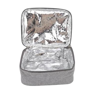 Imagem de Ｂｅｓｇａ Bolsa aquecedora elétrica para lancheira, bolsa para alimentos para adultos, à prova d'água, aquecedor de lancheira prático, Bento para viagens, Cinza