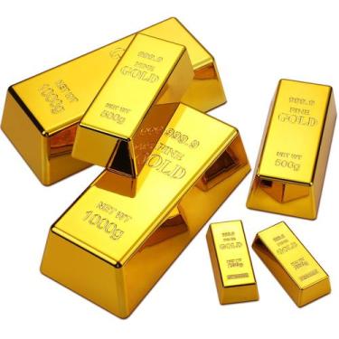 Imagem de Réplica de barra de ouro falsa Brick Bullion, 6 unidades HyDren
