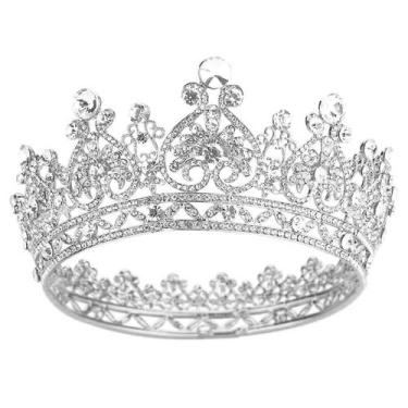 Imagem de Coroa de prata Crown COCIDE para mulheres Crystal Queen