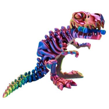 Imagem de Esqueleto de dinossauro T-Rex impresso em 3D da Fidget Toy WQXWNFBA