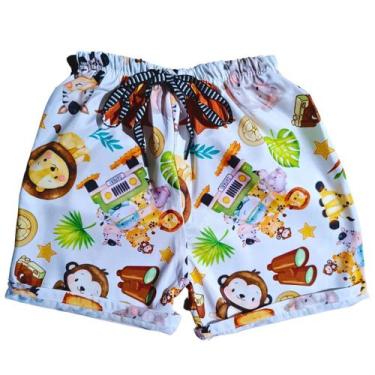 Imagem de Short infantil tactel Mauricinho Bolofofos Safari menino - IEL, 2 anos