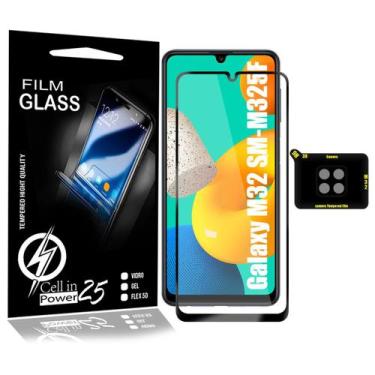 Imagem de Pelicula Camera + Pelicula FULL 3D Galaxy M32 M325 6.4 - Cell In Power