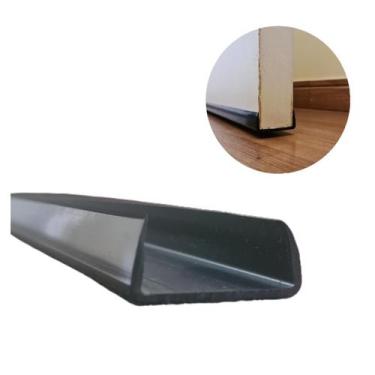 Imagem de Protetor Salva Porta Ajustável de Encaixe 80cm Preto - UTILPRATIC