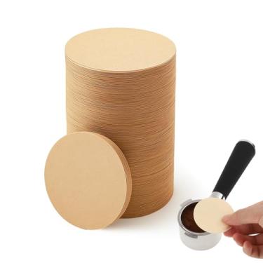 Imagem de 600 filtros de café, filtros redondos de 54 mm para café cru, filtro de papel de substituição natural descartável compatível com cafeteiras Aeropress, máquinas de café expresso
