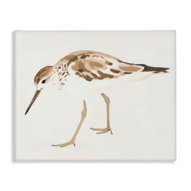 Imagem de Stupell Industries Arte de parede em tela minimalista Sandpiper Shore Bird, design de Sisi e Seb, 40 x 50 cm