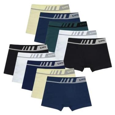 Imagem de Kit 6 cuecas lupo boxer infantil s/ costura microfibra 136, Sortido, P