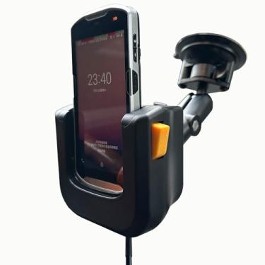 Imagem de Carregador com suporte para scanners de código de barras Zebra TC51 TC510K TC52 TC52X TC56 TC57 TC57X – Suporte para carro com cabo de carregamento de isqueiro, base de veículo para scanner portátil