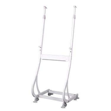 Imagem de CUTPOIY Suporte de quadro branco móvel com suporte de caneta, suporte de metal ajustável para quadro branco, quadro-negro, quadro de vidro apagável a seco, prancheta de desenho, branco