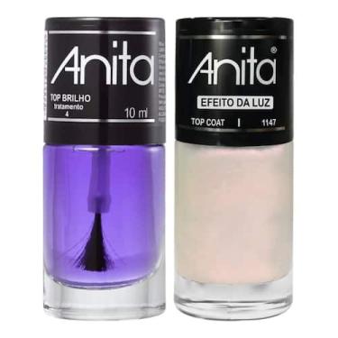 Imagem de Kit Top Coat Efeito da Luz + Top Brilho 10ml Anita