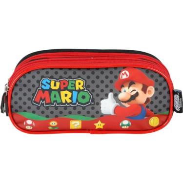 Imagem de Estojo Triplo, Luxcel, Super Mario Bros, Preto