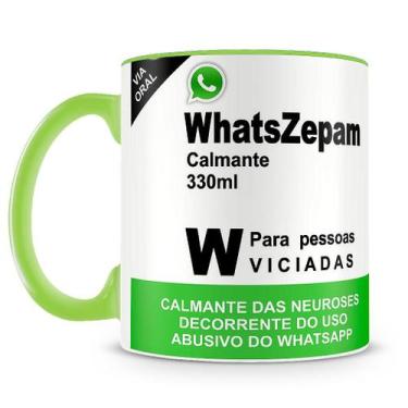 Imagem de Caneca Divertida de Remédio WhatsZepam - 325ml - Amo Canecas