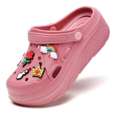 Imagem de Sapatos vermelhos Clogs CERYTHRINA Platform Garden Slip On para mulher