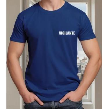 Imagem de Camiseta Camisa Adulto Masculina Feminina Algodão Uniforme Vigilante V
