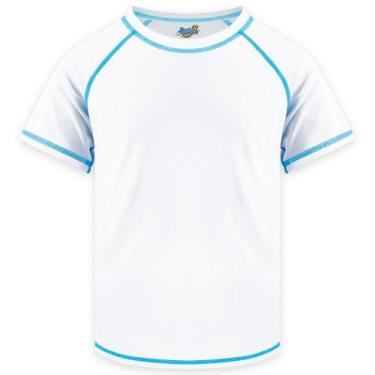 Imagem de Rash Guard Semois White UPF 50+ com proteção solar para meninos 10-12Y