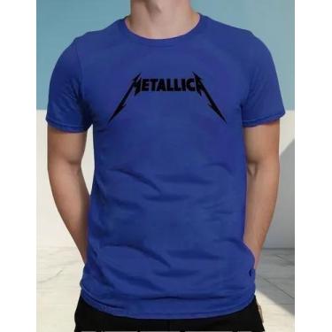 Imagem de Camiseta Camisa Adulto Feminina Masculina Algodão Banda Metallica Rock