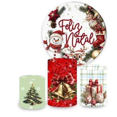 Imagem de Kit de Festa Natal, Painel Redondo Natal, Painel de Festa Redondo, Por